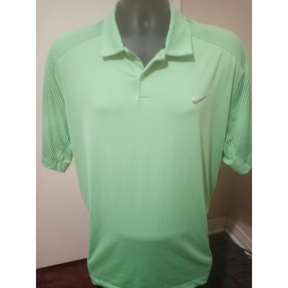 Nike Golf Polo Shirt Mens XL Green Tour Performance Dri Fit Short Sleeve